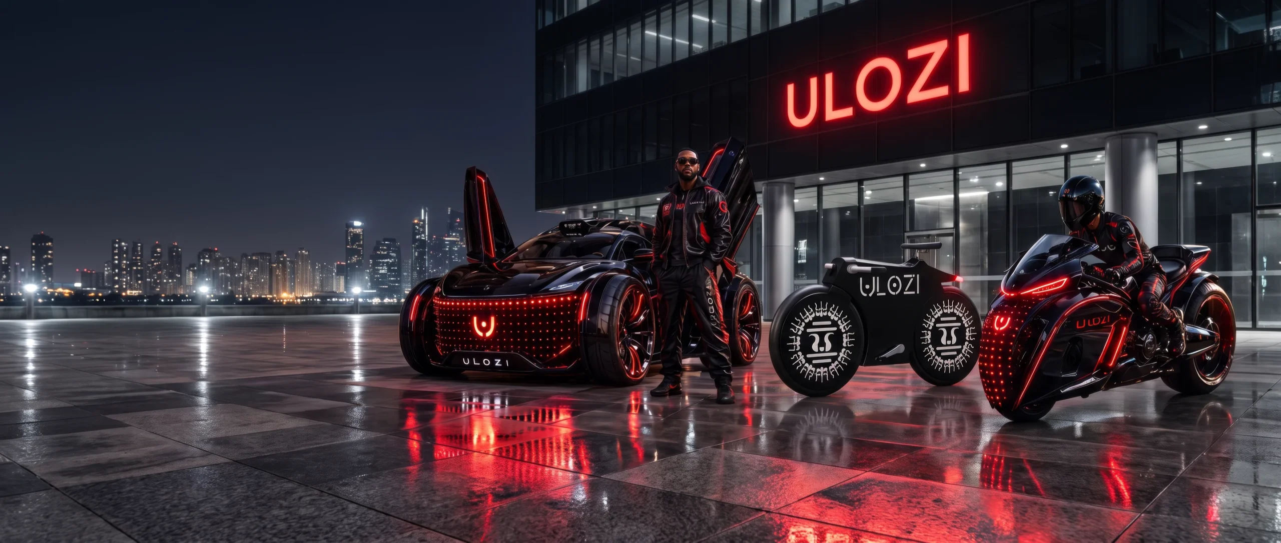 The Ulozi line-up at night