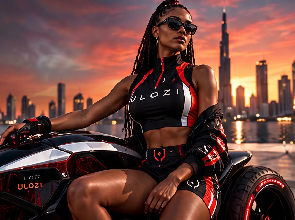 Ulozi rider at sunset