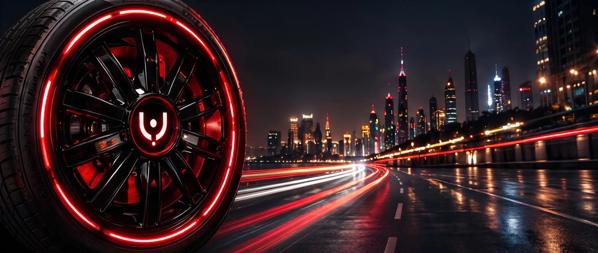 Ulozi wheel and city light trails