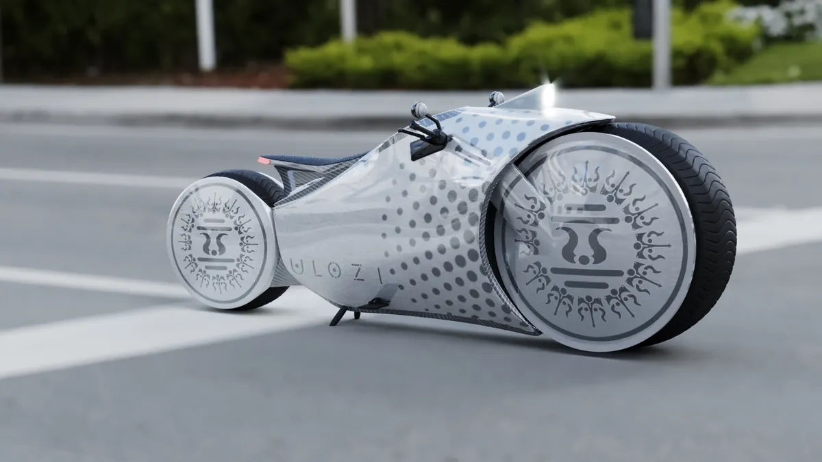 Ulozi silver motorcycle